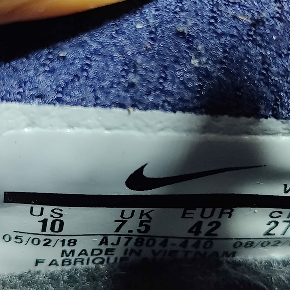 Nike Metcon 4 Metallic Navy Athletic Sneakers Women's Lace Up Shoes Size 10 - Picture 9 of 9